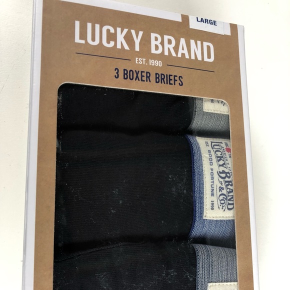 Lucky Brand Boxer Briefs 6 prs NWT Logo Waistband - Picture 4 of 8